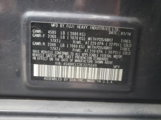 Photo 14 from auction – 2014 SUBARU OUTBACK 2. with VIN 4S4BRCLC9E3275549