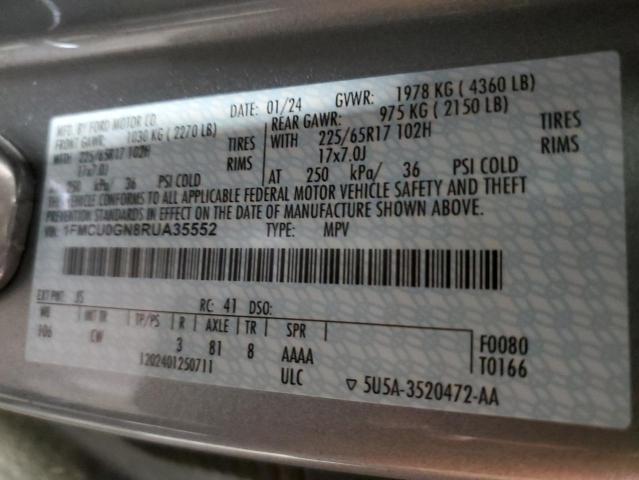 Photo 14 from auction – 2024 FORD ESCAPE ACT with VIN 1FMCU0GN8RUA35552