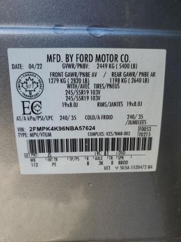 Photo 14 from auction – 2022 FORD EDGE TITAN with VIN 2FMPK4K96NBA57624