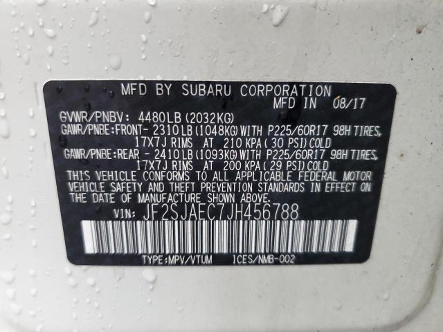 Photo 14 from auction – 2018 SUBARU FORESTER 2 with VIN JF2SJAEC7JH456788