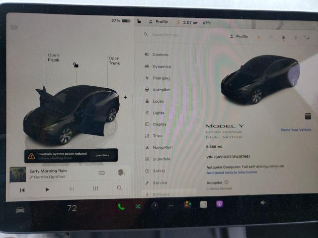 Photo 9 from auction – 2023 TESLA MODEL Y with VIN 7SAYGDEE3PA187661