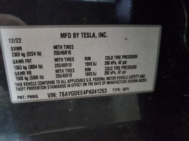 Photo 14 from auction – 2023 TESLA MODEL Y with VIN 7SAYGDEE4PA041253