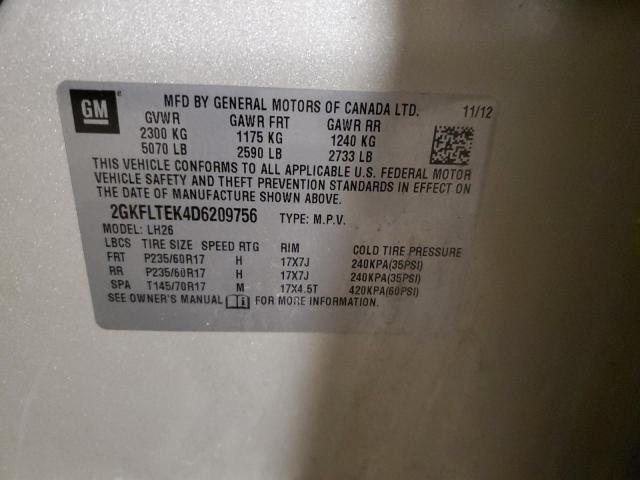 Photo 14 from auction – 2013 GMC TERRAIN SL with VIN 2GKFLTEK4D6209756