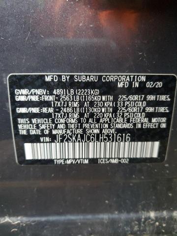 Photo 14 from auction – 2020 SUBARU FORESTER P with VIN JF2SKAJC6LH531616