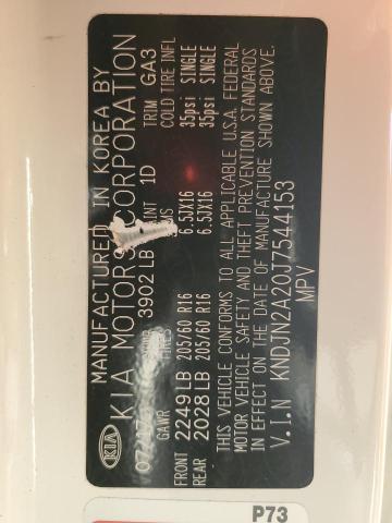 Photo 14 from auction – 2018 KIA SOUL with VIN KNDJN2A20J7544153