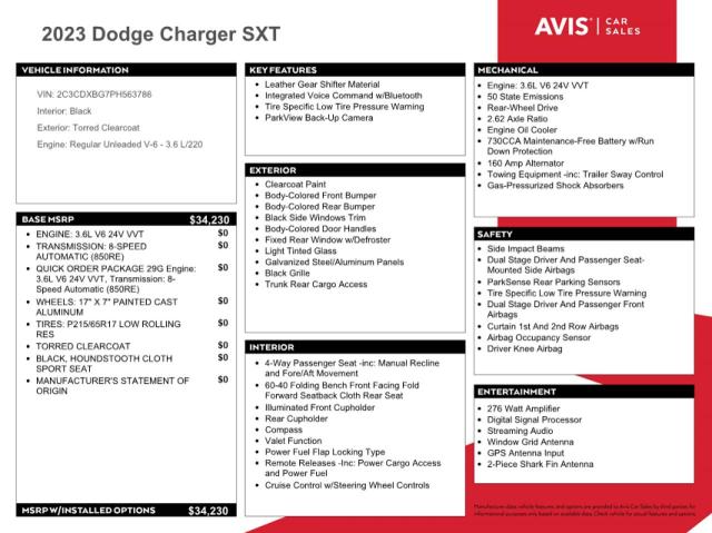 Photo 12 from auction – 2023 DODGE CHARGER SX with VIN 2C3CDXBG7PH563786