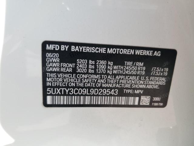 Photo 14 from auction – 2020 BMW X3 SDRIVE3 with VIN 5UXTY3C09L9D29543