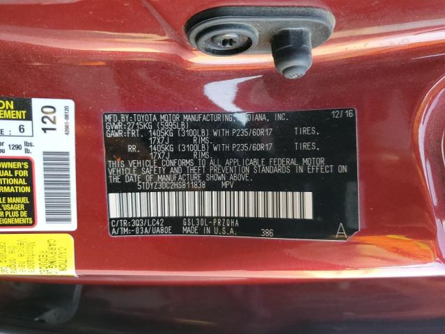 Photo 14 from auction – 2017 TOYOTA SIENNA XLE with VIN 5TDYZ3DC2HS811838