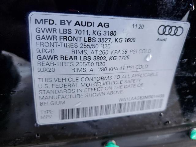 Photo 14 from auction – 2021 AUDI E-TRON PRE with VIN WA1LAAGE3MB014433