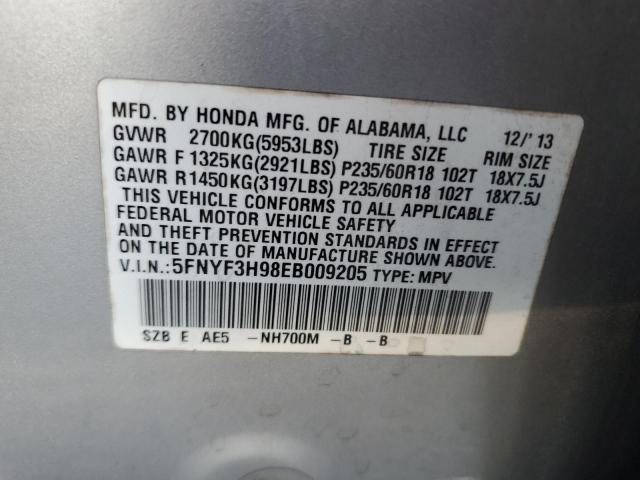 Photo 14 from auction – 2014 HONDA PILOT TOUR with VIN 5FNYF3H98EB009205