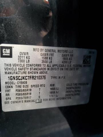 Photo 14 from auction – 2015 CHEVROLET SUBURBAN C with VIN 1GNSCJKC7FR210376