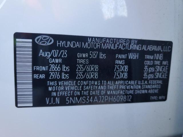Photo 14 from auction – 2023 HYUNDAI SANTA FE S with VIN 5NMS34AJ2PH609812