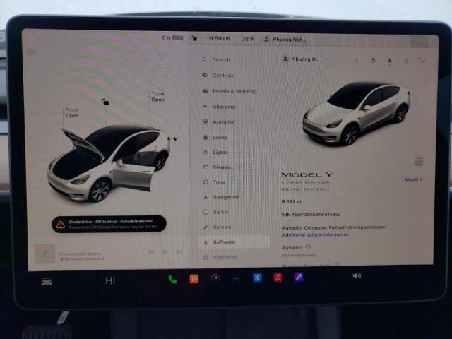 Photo 9 from auction – 2024 TESLA MODEL Y with VIN 7SAYGDEE3RF014812