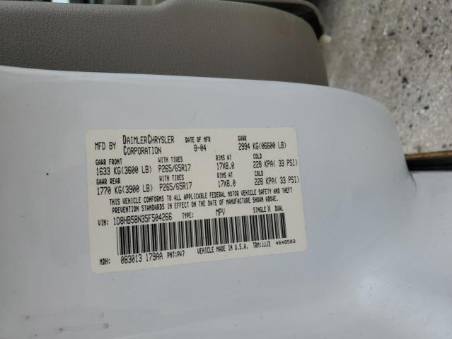 Photo 14 from auction – 2005 DODGE DURANGO LI with VIN 1D8HB58N35F504266