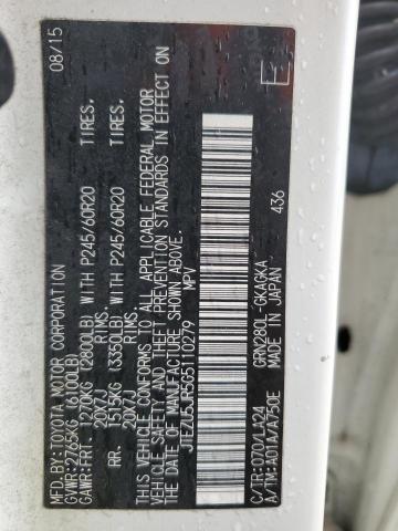 Photo 14 from auction – 2016 TOYOTA 4RUNNER SR with VIN JTEZU5JR5G5110279