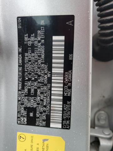 Photo 14 from auction – 2004 LEXUS RX 330 with VIN 2T2GA31U84C007140