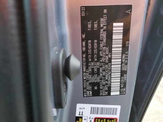 Photo 14 from auction – 2022 TOYOTA HIGHLANDER with VIN 5TDHZRAH7NS116348