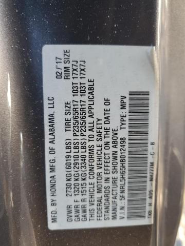 Photo 14 from auction – 2017 HONDA ODYSSEY EX with VIN 5FNRL5H65HB012498