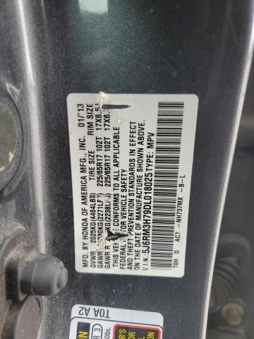 Photo 14 from auction – 2013 HONDA CRV with VIN 5J6RM3H79DL018025