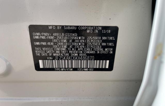 Photo 10 from auction – 2019 SUBARU FORESTER S with VIN JF2SKAKC6KH486870