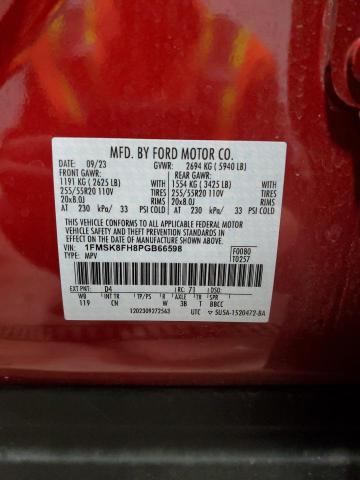 Photo 14 from auction – 2023 FORD EXPLORER L with VIN 1FMSK8FH8PGB66598