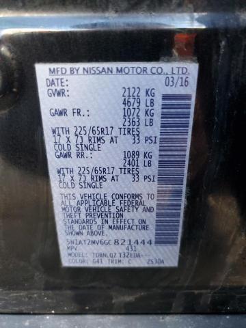Photo 14 from auction – 2016 NISSAN ROGUE S with VIN 5N1AT2MV6GC821444