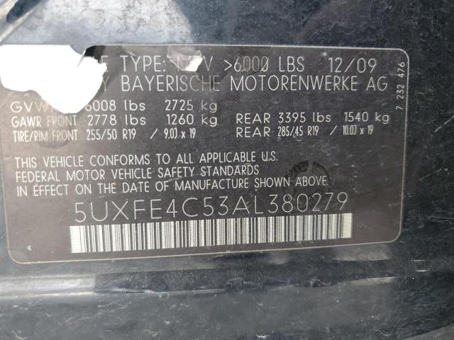 Photo 14 from auction – 2010 BMW X5 XDRIVE3 with VIN 5UXFE4C53AL380279