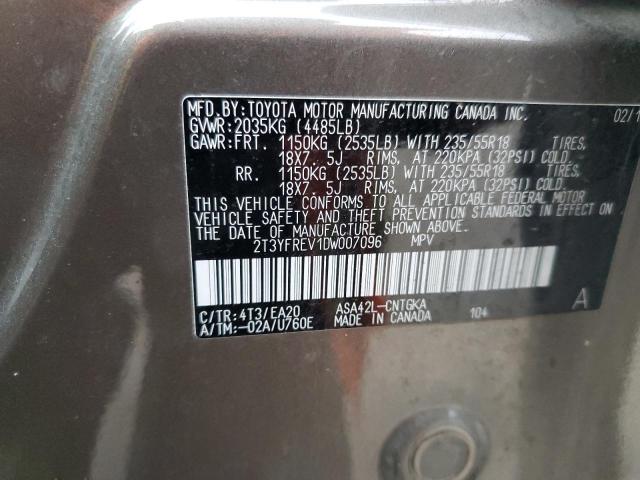 Photo 14 from auction – 2013 TOYOTA RAV4 LIMIT with VIN 2T3YFREV1DW007096