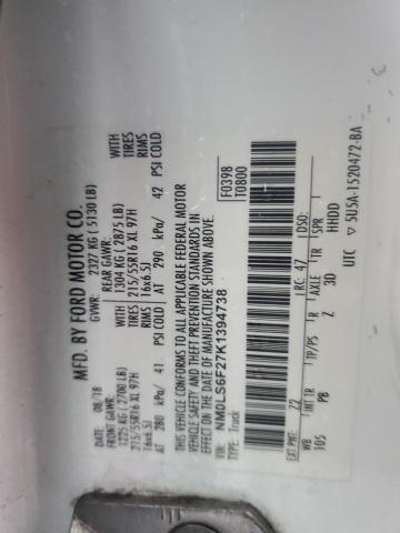 Photo 14 from auction – 2019 FORD TRANSIT CO with VIN NM0LS6F27K1394738