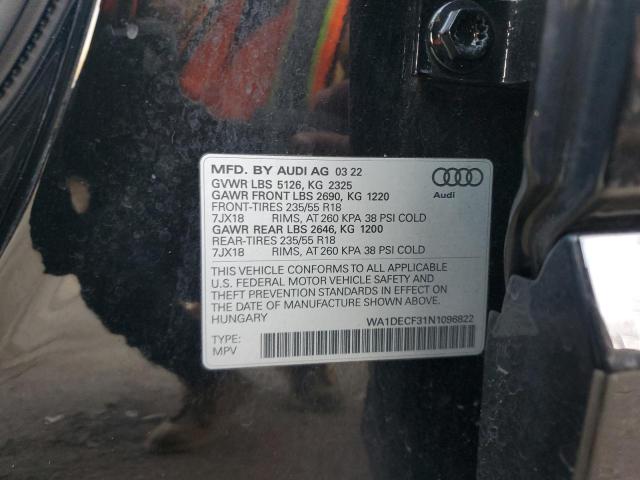 Photo 14 from auction – 2022 AUDI Q3 PREMIUM with VIN WA1DECF31N1096822