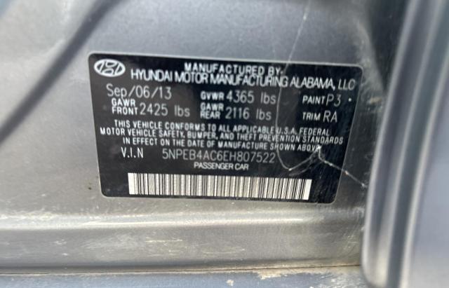Photo 10 from auction – 2014 HYUNDAI SONATA GLS with VIN 5NPEB4AC6EH807522
