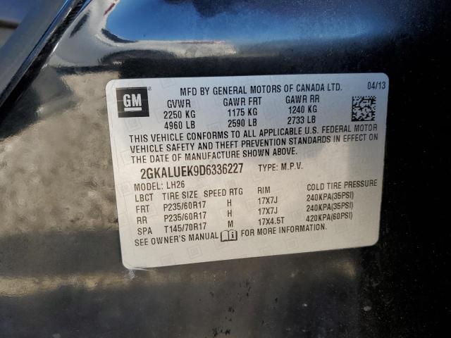 Photo 14 from auction – 2013 GMC TERRAIN SL with VIN 2GKALUEK9D6336227