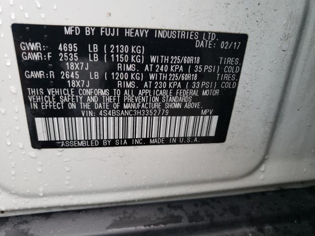 Photo 14 from auction – 2017 SUBARU OUTBACK 2. with VIN 4S4BSANC3H3352779