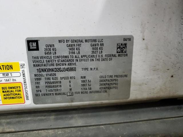 Photo 14 from auction – 2016 CHEVROLET TRAVERSE L with VIN 1GNKVHKD2GJ345860