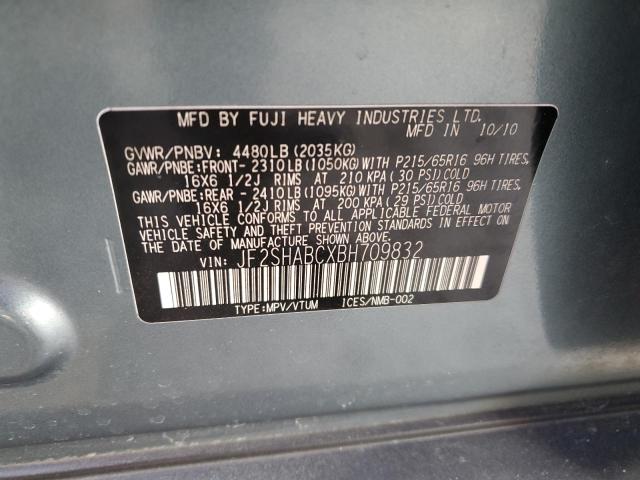 Photo 14 from auction – 2011 SUBARU FORESTER 2 with VIN JF2SHABCXBH709832