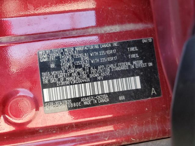 Photo 14 from auction – 2019 TOYOTA RAV4 LE with VIN 2T3H1RFV3KC004406