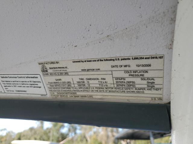 Photo 10 from auction – 2007 GEM ALL MODELS with VIN 5ASAG47487F042600