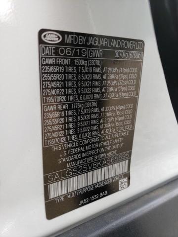 Photo 14 from auction – 2019 LAND ROVER RANGE ROVE with VIN SALGS2SV8KA565695