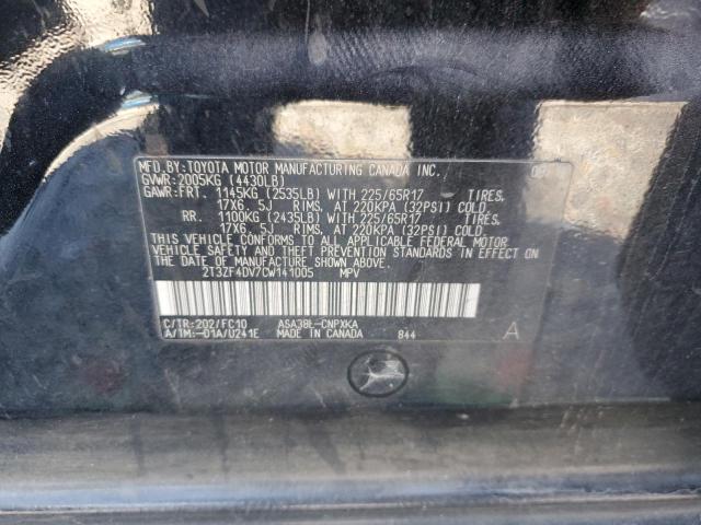 Photo 14 from auction – 2012 TOYOTA RAV4 with VIN 2T3ZF4DV7CW141005