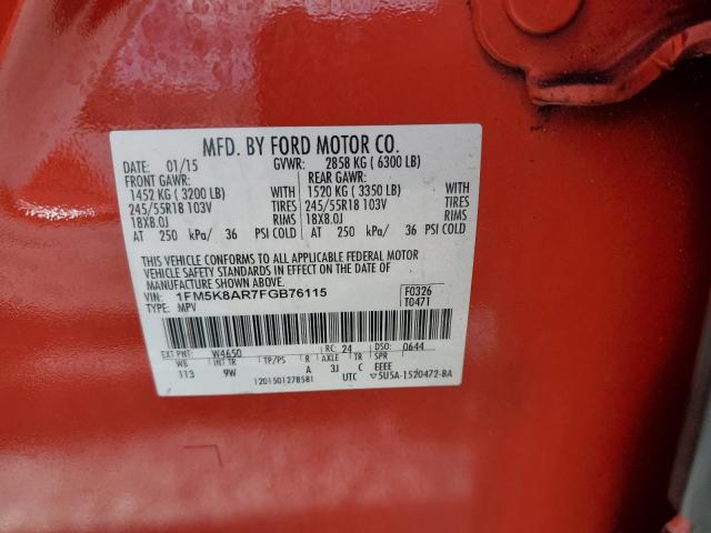 Photo 14 from auction – 2015 FORD EXPLORER P with VIN 1FM5K8AR7FGB76115