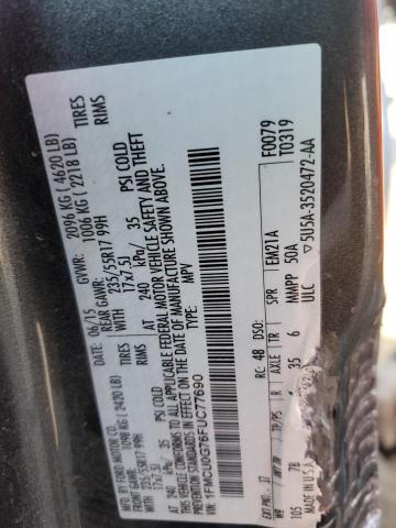 Photo 14 from auction – 2015 FORD ESCAPE SE with VIN 1FMCU0G76FUC77690