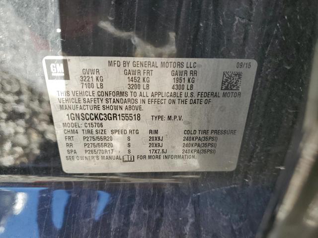 Photo 14 from auction – 2016 CHEVROLET TAHOE C150 with VIN 1GNSCCKC3GR155518