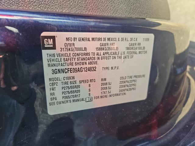 Photo 10 from auction – 2010 CHEVROLET AVALANCHE with VIN 3GNNCFE09AG124832