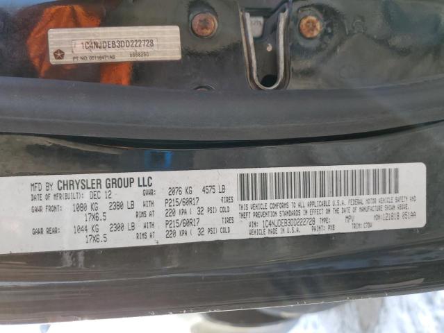 Photo 14 from auction – 2013 JEEP COMPASS LA with VIN 1C4NJDEB3DD222728
