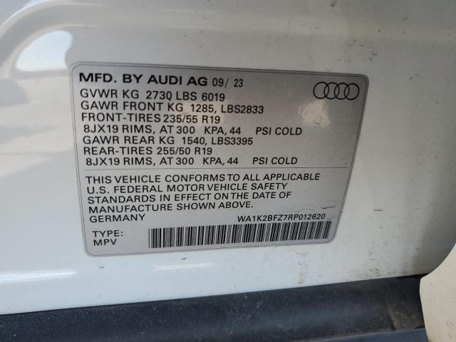 Photo 14 from auction – 2024 AUDI Q4 E-TRON with VIN WA1K2BFZ7RP012620