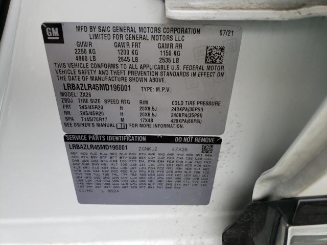 Photo 14 from auction – 2021 BUICK ENVISION P with VIN LRBAZLR45MD196001
