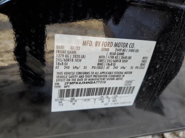 Photo 14 from auction – 2022 FORD EDGE SEL with VIN 2FMPK4J94NBA77310