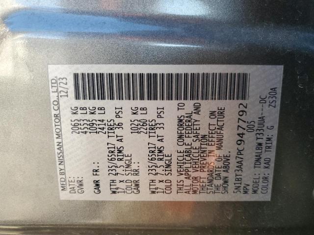Photo 14 from auction – 2023 NISSAN ROGUE S with VIN 5N1BT3AA7PC947792