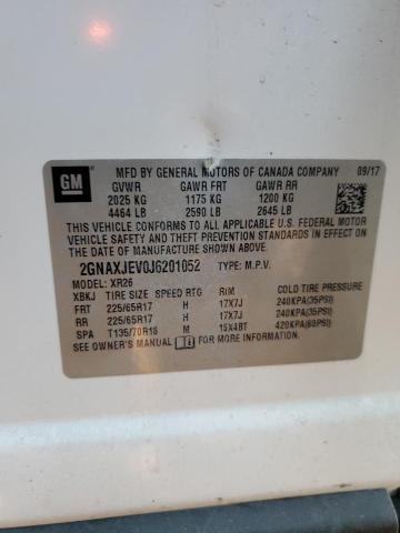 Photo 14 from auction – 2018 CHEVROLET EQUINOX LT with VIN 2GNAXJEV0J6201052