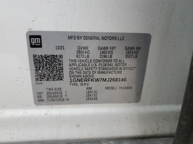 Photo 14 from auction – 2021 CHEVROLET TRAVERSE L with VIN 1GNERFKW7MJ268146
